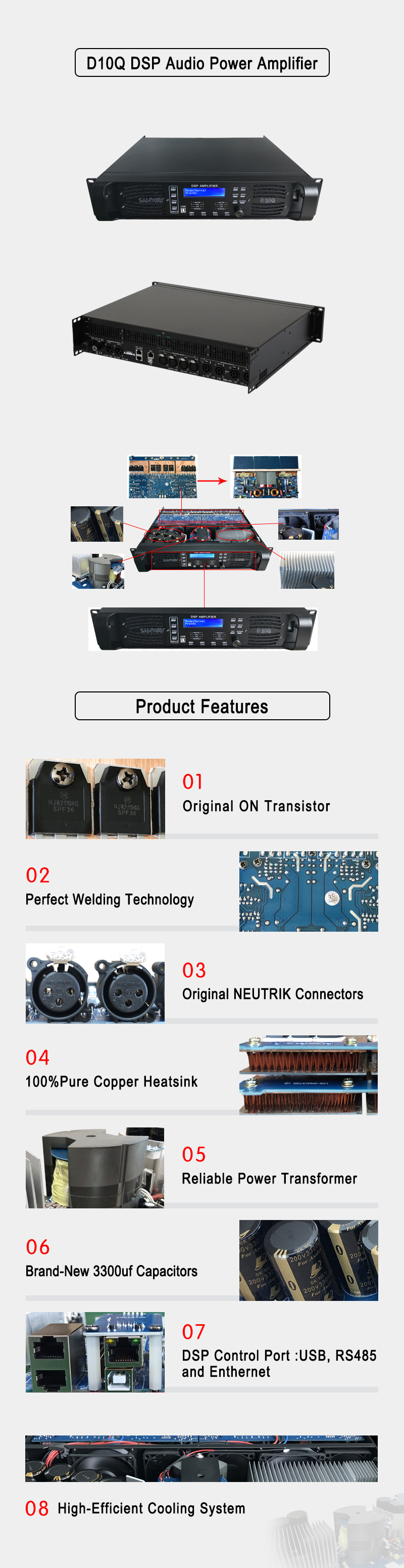 D10Q 4CH DSP Power Amplifier