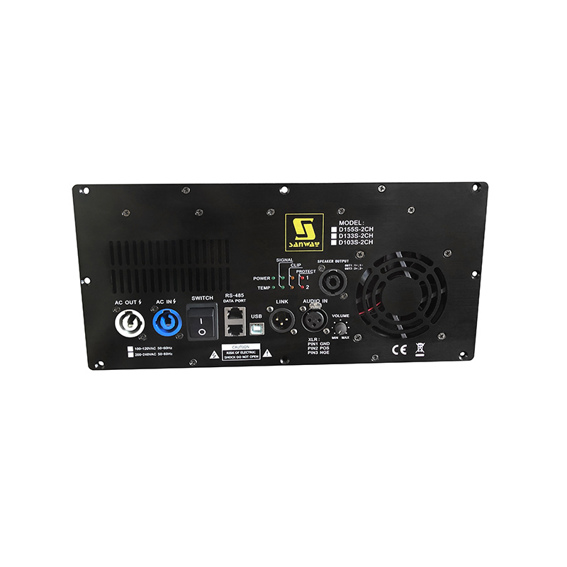 D155S-2CH 1800W 700W Class D Plate Amplifier for Active Speaker 