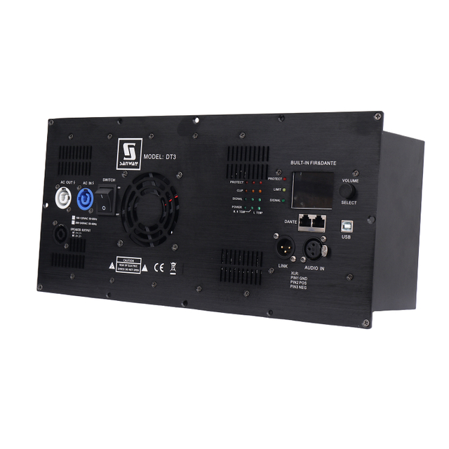 DT3 3 Channel FIR DSP Dante Audio Plate Amplifier Module for Line Array System