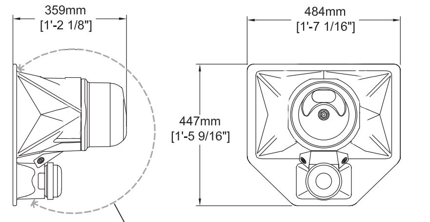 L-2SH-horn-dimension L-2SH-horn-dimension